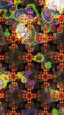 Hediye ambalaj kağıdı, tebrik kartları, posterler ve pankart tasarımı. Raster düz çiçek çizim deseni. Kahverengi ve siyah renkte çiçekler.