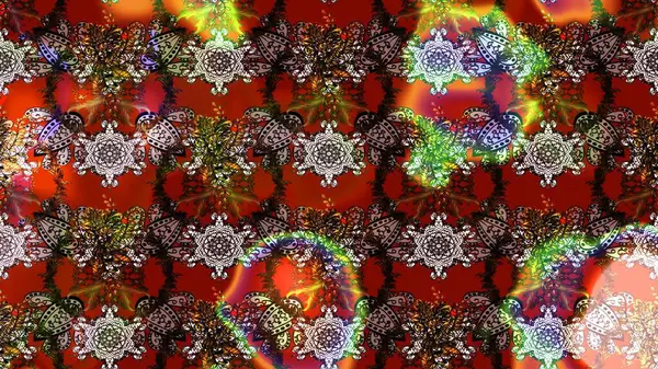 Kahverengi ve kırmızı renkte çiçekler. Düz Çiçek Elementleri Tasarımı. Raster Illustrasyon 'daki Çiçek Deseni' nin son moda çizimi. Renkli Yaz Teması çizim şablonu.