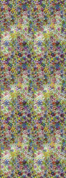 Raster illüstrasyonu. Raster deseni. Patlayan çiçekler soyut olarak yerleştirilmiş. Tarafsız ve gri renklerde bahar çiçekleri.