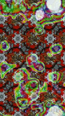 Yapraklı çizim şekli. Şirin, zarif çiçekler Raster illüstrasyonu. Davetiye ve kartpostal tasarımı için dekoratif çiçek unsurları. Tekstil için figür. Poster veya kapak için arkaplan.