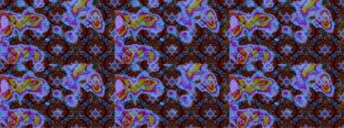 Küçük çiçekteki sevimli çiçek deseni. Güzel kumaş deseni. Raster illüstrasyonu. Güzel karalamalı çiçek deseni çiz..