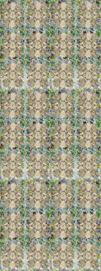 Tarafsız ve bej renklerde altın elementlerle geleneksel altın raster deseni. Barok tarzında kusursuz bir doğulu süsü..