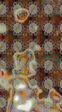 Sevgililer günü ve tebrik kartı konsepti için şık bir davetiye. Kahverengi ve gri renkte manzaralı çiçek deseni. Çiçek kompozisyonu, el boyası, hassas şablon. Üst görünüm, yumuşak biçim.