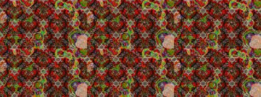 Elle çizilmiş sonbahar çiçeği deseni. Renkli kahverengi ve kırmızı çizim kalıpları. Doodle tarzı. Tekstil ve kapak tasarımı için mükemmel. Kahverengi ve kırmızı renkte çiçekler.