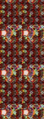 Raster düz çiçek çizim deseni. Hediye ambalaj kağıdı, tebrik kartları, posterler ve pankart tasarımı. Kahverengi ve kırmızı renkte çiçekler.