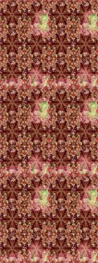 Geleneksel raster ve altın desen. Kahverengi ve kırmızı renkler üzerinde klasik oryantal desen. Damask pürüzsüz süsü.