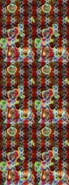 Kahverengi ve gri el çizimi desen. Sanat esinlenir ve gri renkli çiçekler ve arkasında iz bırakır. Raster deseni. Karalama çiçekleri çizim deseni.