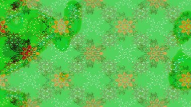 Raster illüstrasyonu. Tekstil veya kitap kapakları, imalat, duvar kağıtları, baskı, hediye paketi ve yapıştırma kitabı için çiçek eskizi geçmişi. Küçük ölçekli çiçeklerdeki basit sevimli desen.