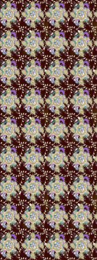 Raster güzel bir çiçek deseni çizmiş. Tatil havası. Bahar mevsimi. Nazik romantik baskı. Kahverengi renkte çiçekler.