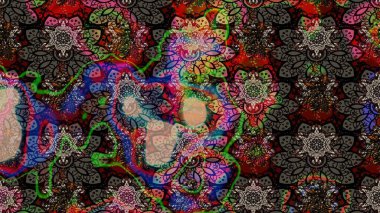 Tomurcukları çiçek olan sevimli bir çiçek deseni. Kumaş, tekstil, duvar kağıdı baskısı için. Eskiz geçmişi. Raster illüstrasyonu. Raster. Antika retro tarzı.