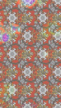 Çiçek arkaplan. Raster illüstrasyonu. Çiçek duvar kâğıdı. Renkli çizim kalıbı. Gri ve pembe renkli şirin tekstil.