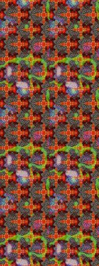 Kırmızı ve kahverengi renkte çiçekler. Sevimli çiçek raster deseni. Renkli Bahar Teması eskiz kalıbı. Düz Çiçek Elementleri Tasarımı.