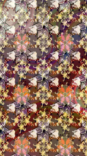 Sabıka fotoğraflarında, bebek kıyafetlerinde, duvar kâğıtlarında, paket kutularında falan kullanılabilir. Zarif, parlak ve eskiz kahverengi ve nötr çiçek deseni tasarımı.