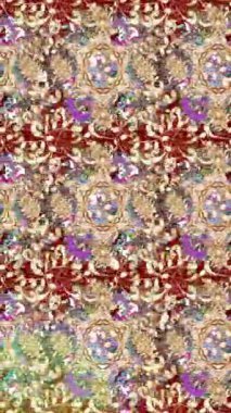 Renkli unsurlarla hareketli arka plan görüntüleri. Çiçekler. Eski model. Bayrak tarzı. Video kaydı. Şablon. Döngü. Kusursuz.. 