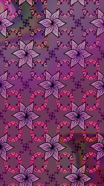 Düz Çiçek Elementleri Tasarımı. Raster illüstrasyonundaki çiçek desenli çizim. Süslü kumaş deseni. Renkli Bahar Teması çizim şablonu.