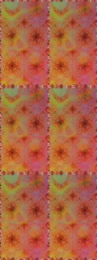 Tekstil için figür. Poster ya da kapak için arka plan. Davetiye ve kartpostal tasarımı için dekoratif çiçek unsurları. Şirin, zarif çiçekler Raster illüstrasyonu. Yapraklı kusursuz desen.