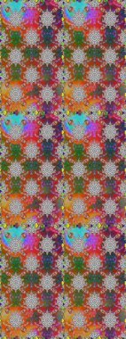 Gri ve kahverengi renkli çiçekler. Raster illüstrasyonunda kusursuz çiçek deseni.