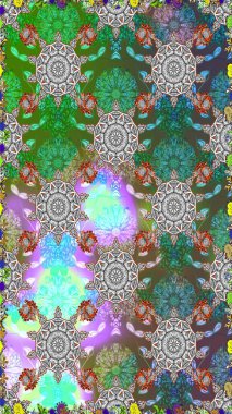 Stilize çiçek ile Seamless modeli. Süslü zentangle sorunsuz doku, soyut çiçeklerle süs. Çiçek desenli kullanılan duvar kağıdı, desen dolgularını, web sayfası arka planı için.