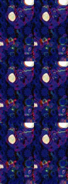 Raster çiçek izi. Çiçek mavisi ve siyah eskiz deseni. Raster Yumuşak kumaş deseni. Klasik taslak çizimi.