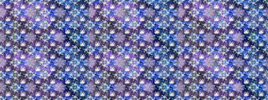 Kıvırcık, parlak örgü. Çiçek çelengi. Güzel, parlak, pürüzsüz kumaş, tuval. Desen, çizim, çiçek sınırı. Eski moda arka plan. Raster illüstrasyonu.