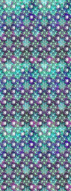 Renkli Yaz Temalı eskiz kalıbı. Mor renkli çiçekler. Raster illüstrasyonundaki çiçek desenli çizim. Düz Çiçek Elementleri Tasarımı.