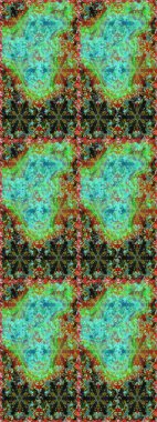 Kusursuz klasik raster yeşil, mavi ve altın desenli. Klasik klasik klasik arka plan. Geleneksel oryantasyon süsü.