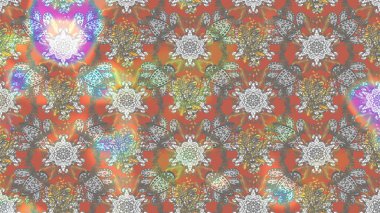 Gri ve nötr renkte çiçekler. Raster illüstrasyonu. Çizim çiçek deseni duvar kağıdı için kullanılabilir.