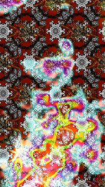 Raster deseni. Nazikçe, renkli yaz çiçekleri. Küçük çiçekteki sevimli çiçek deseni. Raster illüstrasyonu.