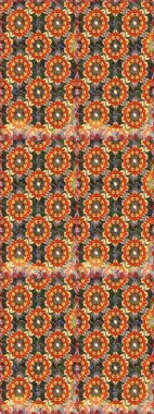 Kusursuz soyut bir arkaplan. Oriental raster klasik kahverengi, turuncu ve altın desenli. Raster illüstrasyonu.