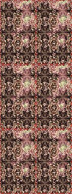 Damask pürüzsüz süsü. Kahverengi ve bej renkler üzerinde klasik oryantal desen. Geleneksel raster ve altın desen.