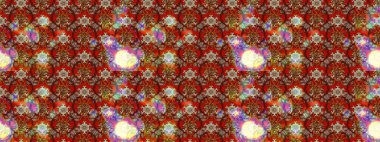 Tropik çiçek desenleri. Raster illüstrasyonu. Kahverengi ve kırmızı renkte çiçekler.