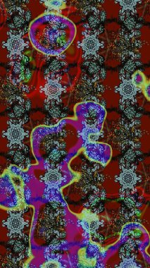 Çiçekler suluboya eskiz deseni. Raster Stili kumaş deseni.