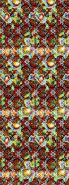 Renkli Bahar Teması eskiz kalıbı. Raster illüstrasyonundaki çiçek desenli çizim. Düz Çiçek Elementleri Tasarımı. Süslü kumaş deseni.