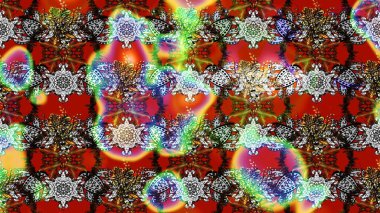 Raster Fashionable fabric pattern. Cute flowers pattern with red and gray colors. Flat Flower Elements Design. Colour Spring Theme sketch pattern Background.