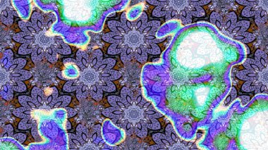 Düz Çiçek Elementleri Tasarımı. Renkli Yaz Temalı eskiz kalıbı. Sevimli çiçek raster deseni. Modaya uygun kumaş deseni.