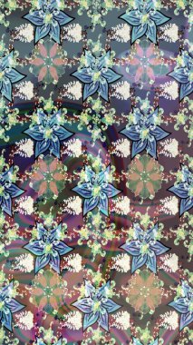 Çiçek deseni. Flower eskiz arka planı. Raster illüstrasyonu. Şatafatlı bahar bahçesi dokusu.