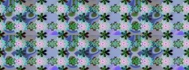 Mavi ve gri renklerde. Çiçekli güzel suluboya desen. Raster illüstrasyonu.