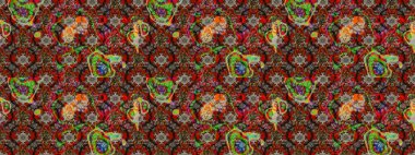 Vadinin çiçekleri kahverengi ve kırmızı renklerde. Çiçeksel çizim kalıbının çizimi.