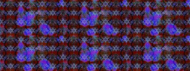 Raster illüstrasyonundaki çiçek desenli çizim. Renkli Bahar Teması eskiz kalıbı. Düz Çiçek Elementleri Tasarımı. Mor ve kahverengi renkte çiçekler.