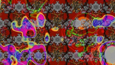 Bright floral collage blossom flowers gray and red. Amazing collage paradise style for floral design. Blossom lilies sketch background.