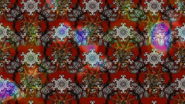 Raster stili kumaş deseni. Çiçekler suluboya çizim deseni.