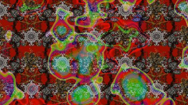 Kahverengi ve gri renkli şirin çiçekler. Raster illüstrasyonu. Moda baskısı, albüm, ambalaj kağıdı ve duvar kağıdı için zarif dekoratif süslemeler. Küçük çiçekli basit bir çiçek çizimi..