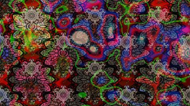 Poster ya da kapak için arka plan. Davetiye ve kartpostal tasarımı için dekoratif çiçek unsurları. Tekstil için figür. Şirin, zarif çiçekler Raster illüstrasyonu. Yapraklı çizim deseni.