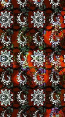 Modaya uygun kumaş deseni. Tony 'nin kumaş kalıbını çiz. Küçük çiçekteki sevimli çiçek deseni. Raster illüstrasyonu.