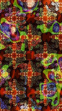 Manzaralı çiçek deseni. Üst manzara, yumuşak kahverengi ve siyah renkli. Çiçek kompozisyonu, el boyası, hassas şablon. Sevgililer günü ve tebrik kartı konsepti için şık bir davet.