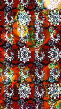 Kırmızı ve kahverengi renkte çiçekler. Küçük çiçekte sevimli çiçek deseni var..