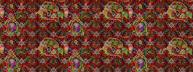 Küçük çiçekteki sevimli çiçek deseni. Kahverengi ve kırmızı renkte çiçekler.