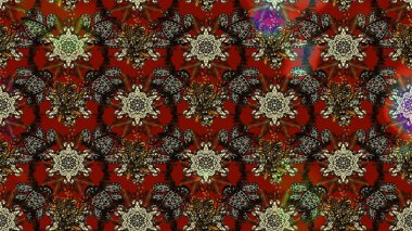 Sevgililer günü ve tebrik kartı konsepti için şık bir davetiye. Çiçek kompozisyonu, el boyası, hassas şablon. Üst manzara, yumuşak stil. Kahverengi ve kırmızı renkte manzaralı çiçek deseni.