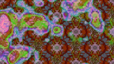 Düz Çiçek Elementleri Tasarımı. Raster illüstrasyonundaki çiçek desenli çizim. Renkli Bahar Teması eskiz kalıbı. Güzel kumaş deseni.