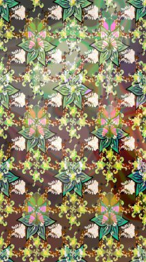 Güzel suluboya yaz çiçekleri deseni..